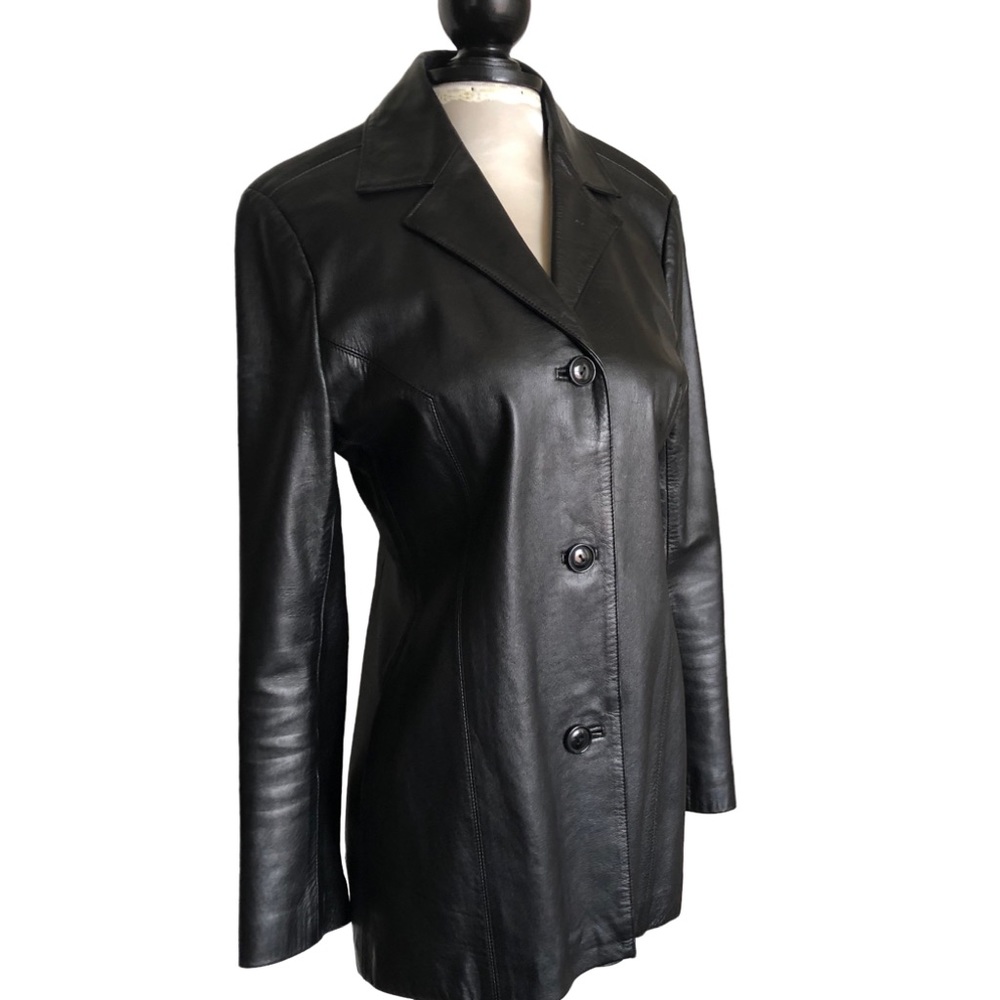 Jose Roca Barcelona Genuine Leather Women’s Single Breasted Blazer/Jacket 42/M